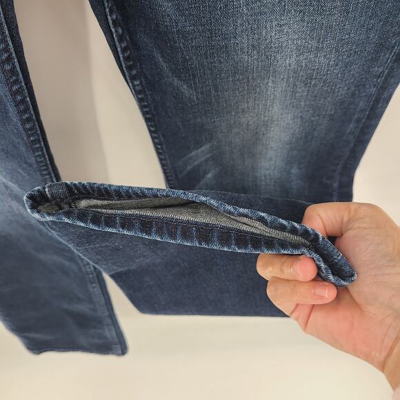 Hudson Jeans Mens 33 X 33 Blue Byron Straight Leg Mid Rise Zip Fly Stretch - Picture 4 of 13